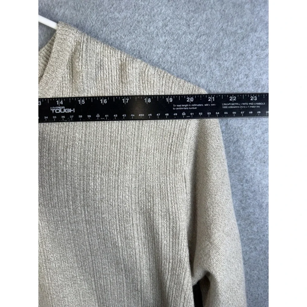 Axist Sweater Mens XL Beige V Neck Pullover Knit Acrylic Long Sleeve Casual